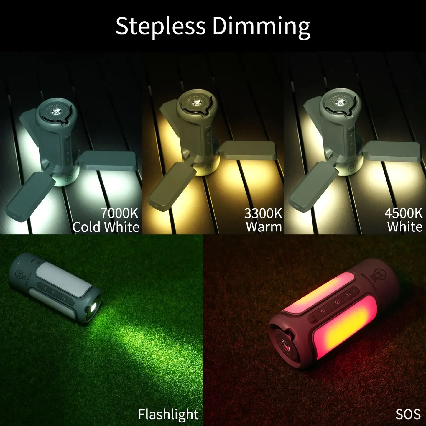 MOSLIGHTING Camping Lantern 9000mAh Bluetooth Speaker