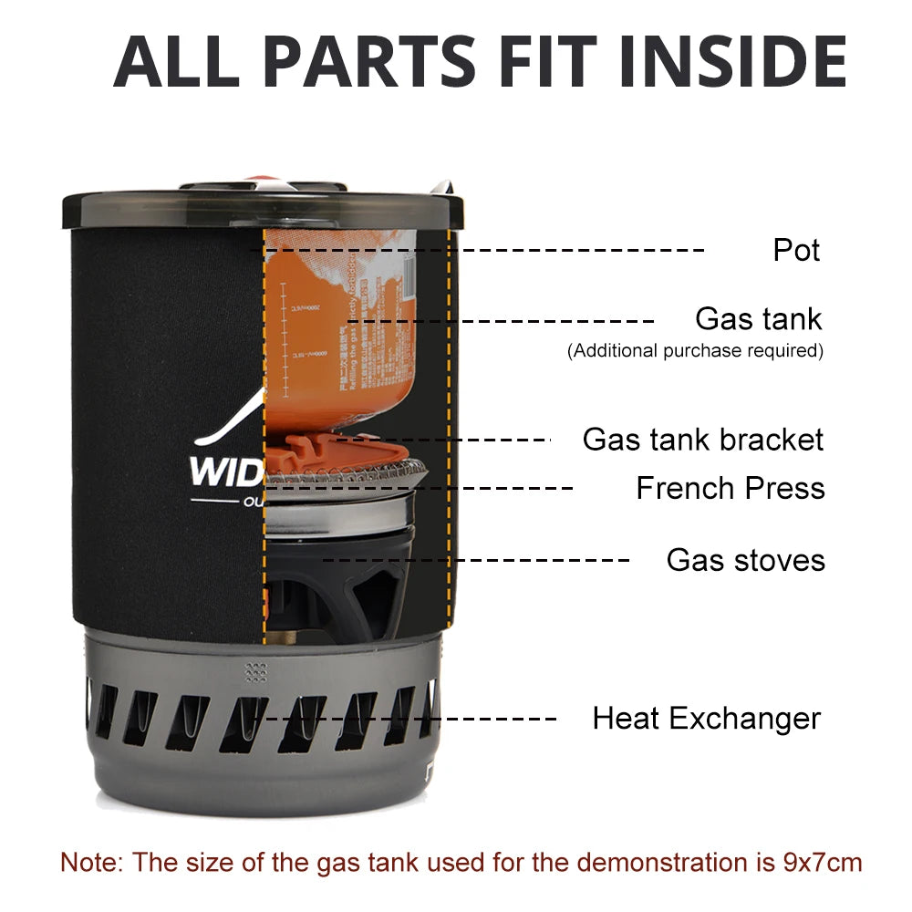 Portable Cooking System with French Press