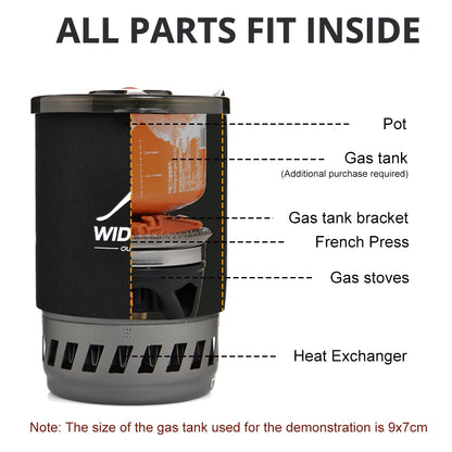 Portable Cooking System with French Press