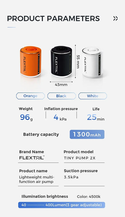 Flextailgear Rechargeable Tiny Pump 2X