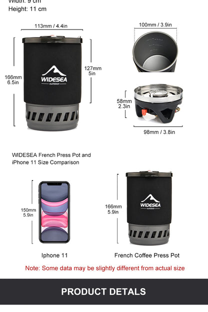 Portable Cooking System with French Press