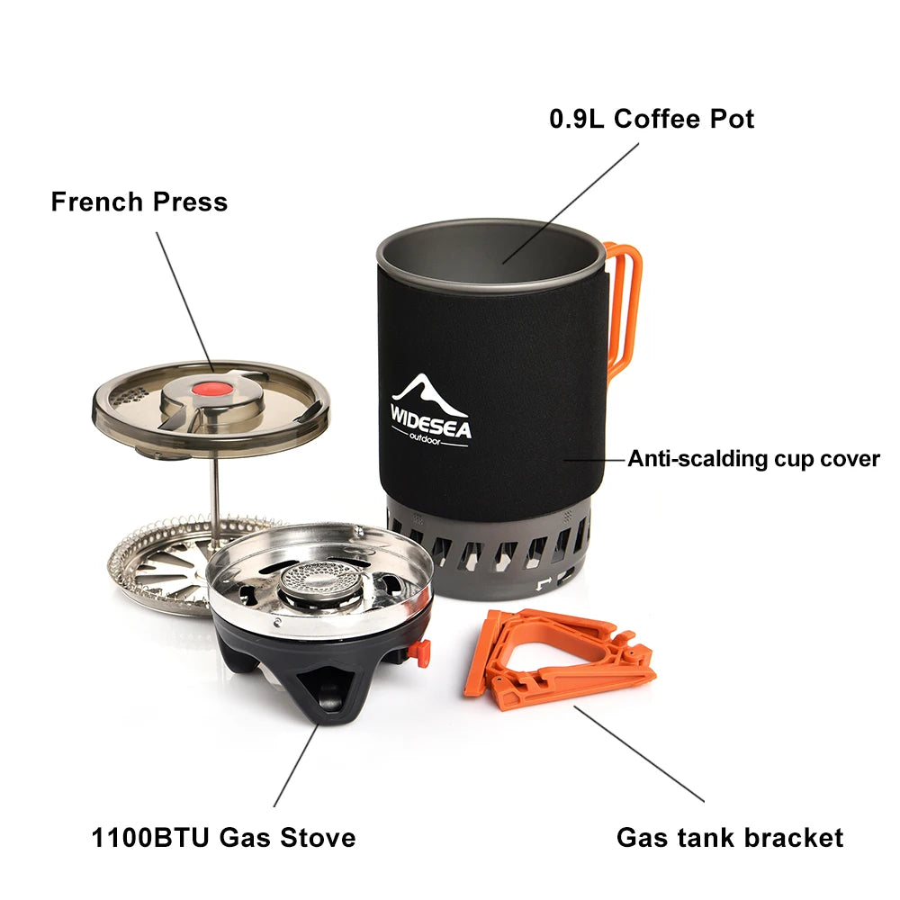 Portable Cooking System with French Press