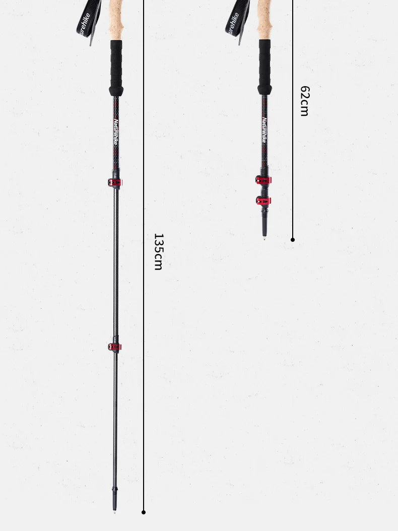 Naturehike Carbon Fiber Telescopic Trekking Poles