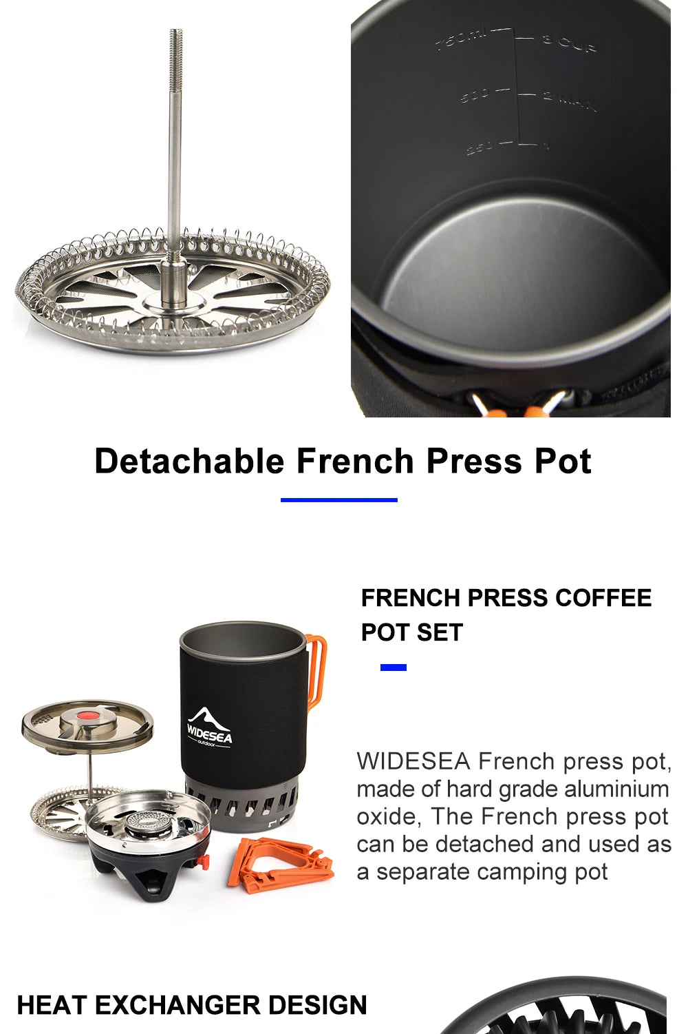 Portable Cooking System with French Press