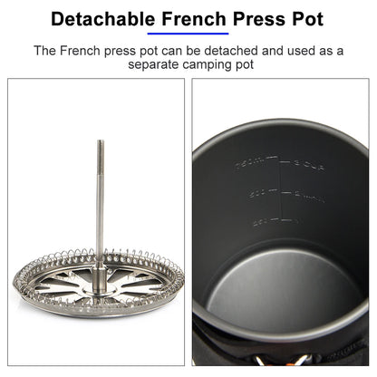 Portable Cooking System with French Press