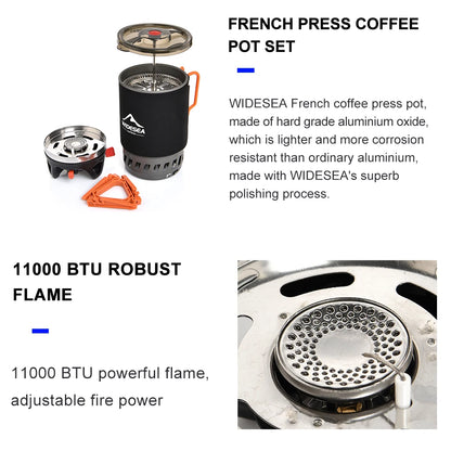 Portable Cooking System with French Press